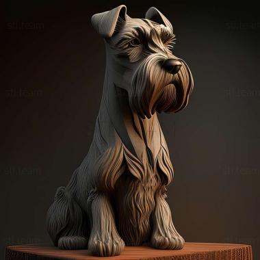 3D model Zwergschnauzer dog (STL)